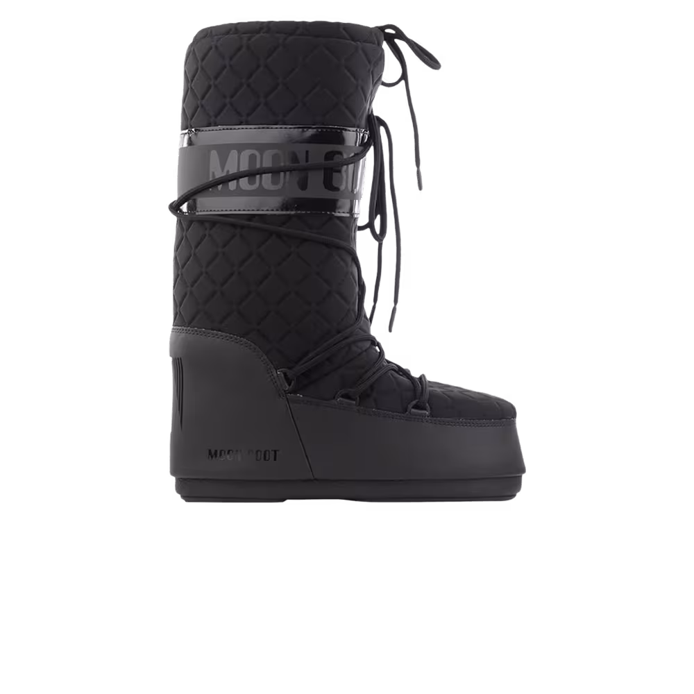 Moon Boot Icon Quilt Boot Black