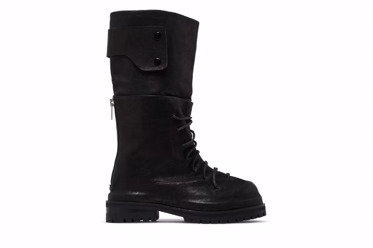 424 Marathon Lace Up High Boot Black, view 2