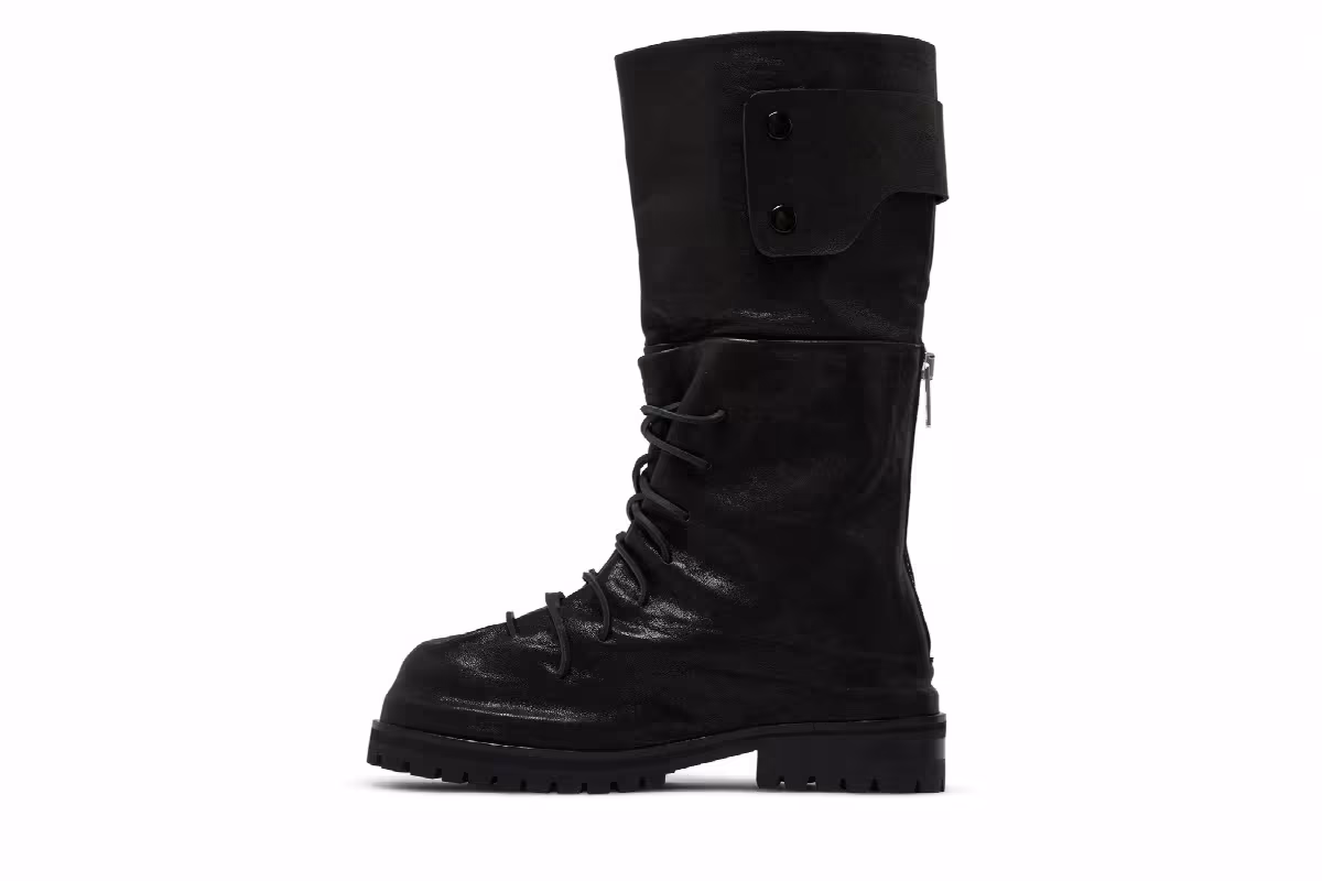 424 Marathon Lace Up High Boot Black, view 4