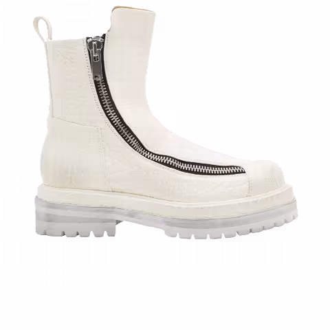 424 Double Zipper Boot 'White'
