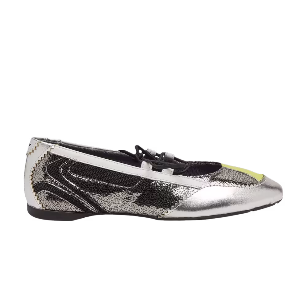 Women's Diesel D-Mile Lace Up Ballerina Silver