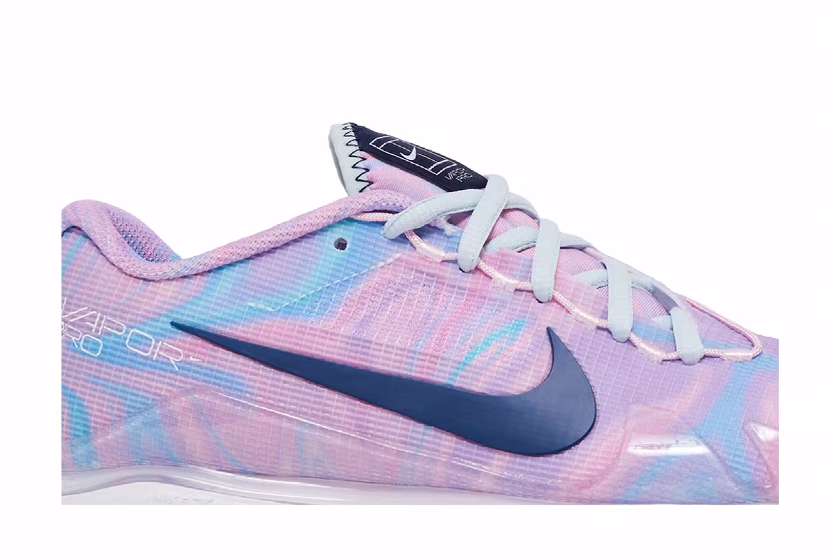Women's NikeCourt Air Zoom Vapor Pro Pink Foam Glacier Blue, view 3
