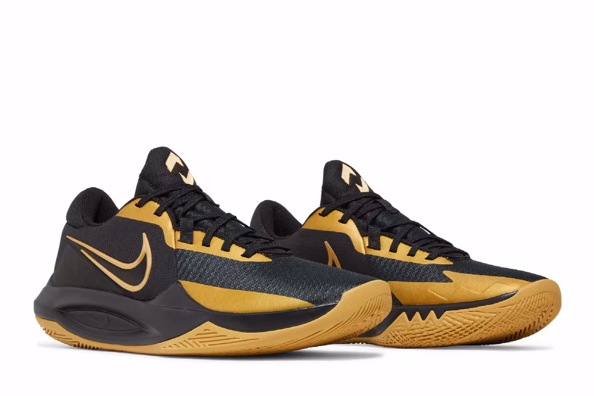 Nike Precision 6 Black Metallic Gold, view 9