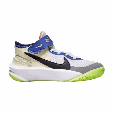 Nike Team Hustle D10 FlyEase GS 'White Multi-Color'