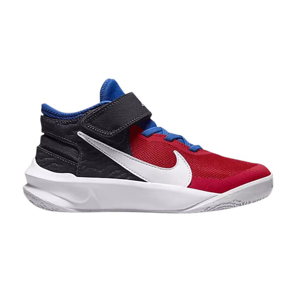 Nike Team Hustle D10 FlyEase PS University Red Game Royal