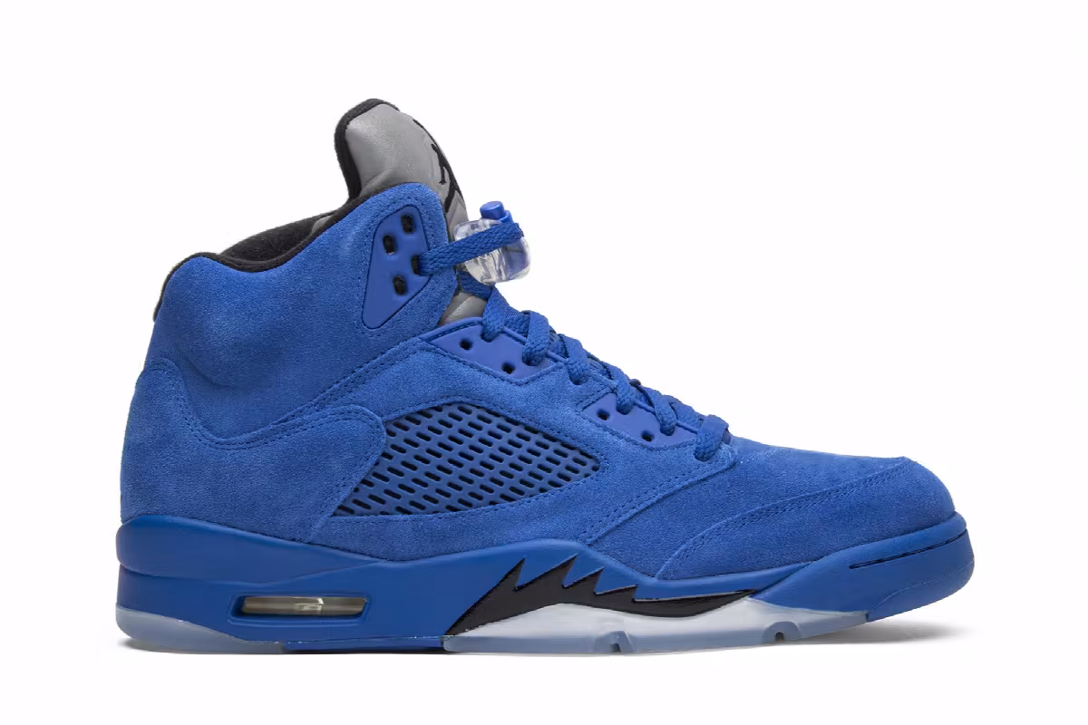 Air Jordan 5 Blue Suede, view 2