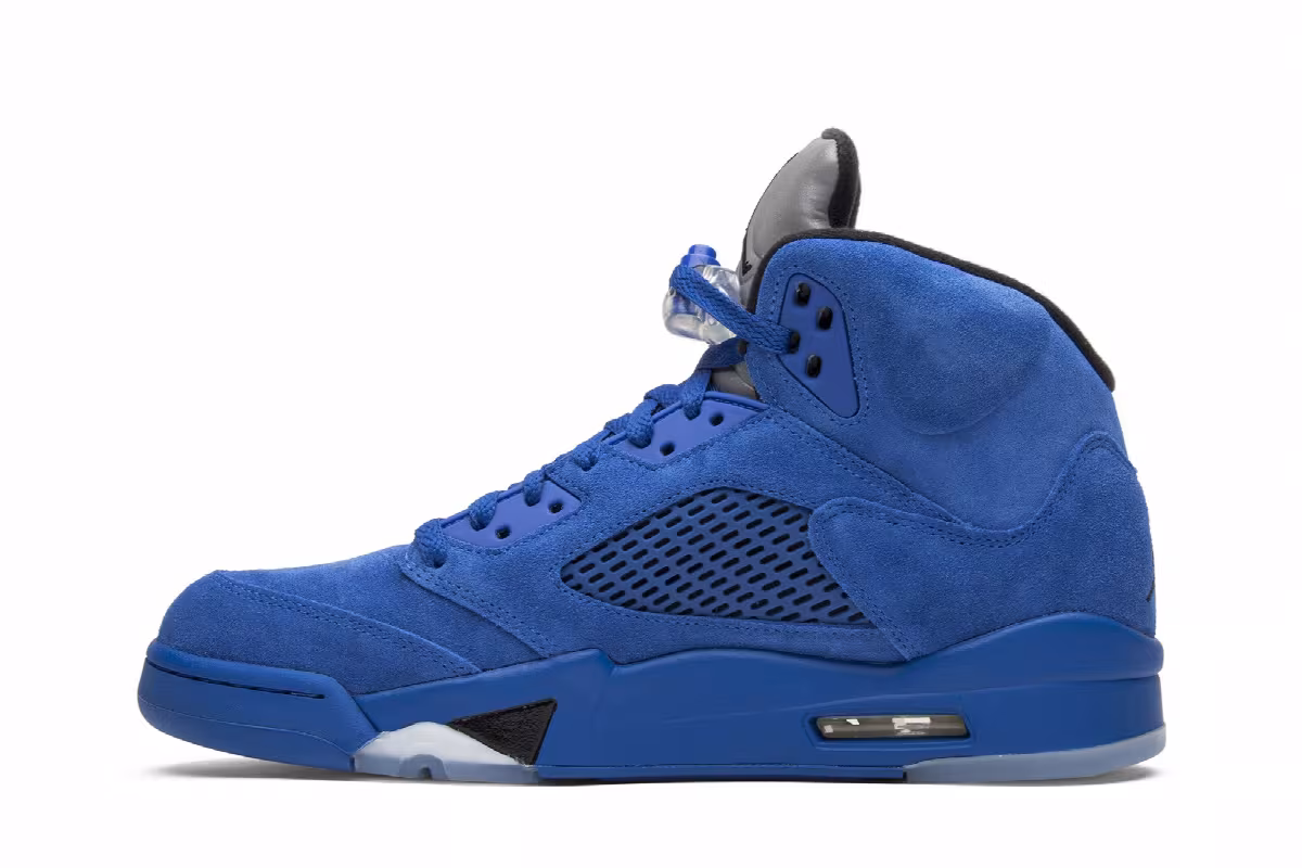 Air Jordan 5 Blue Suede, view 4