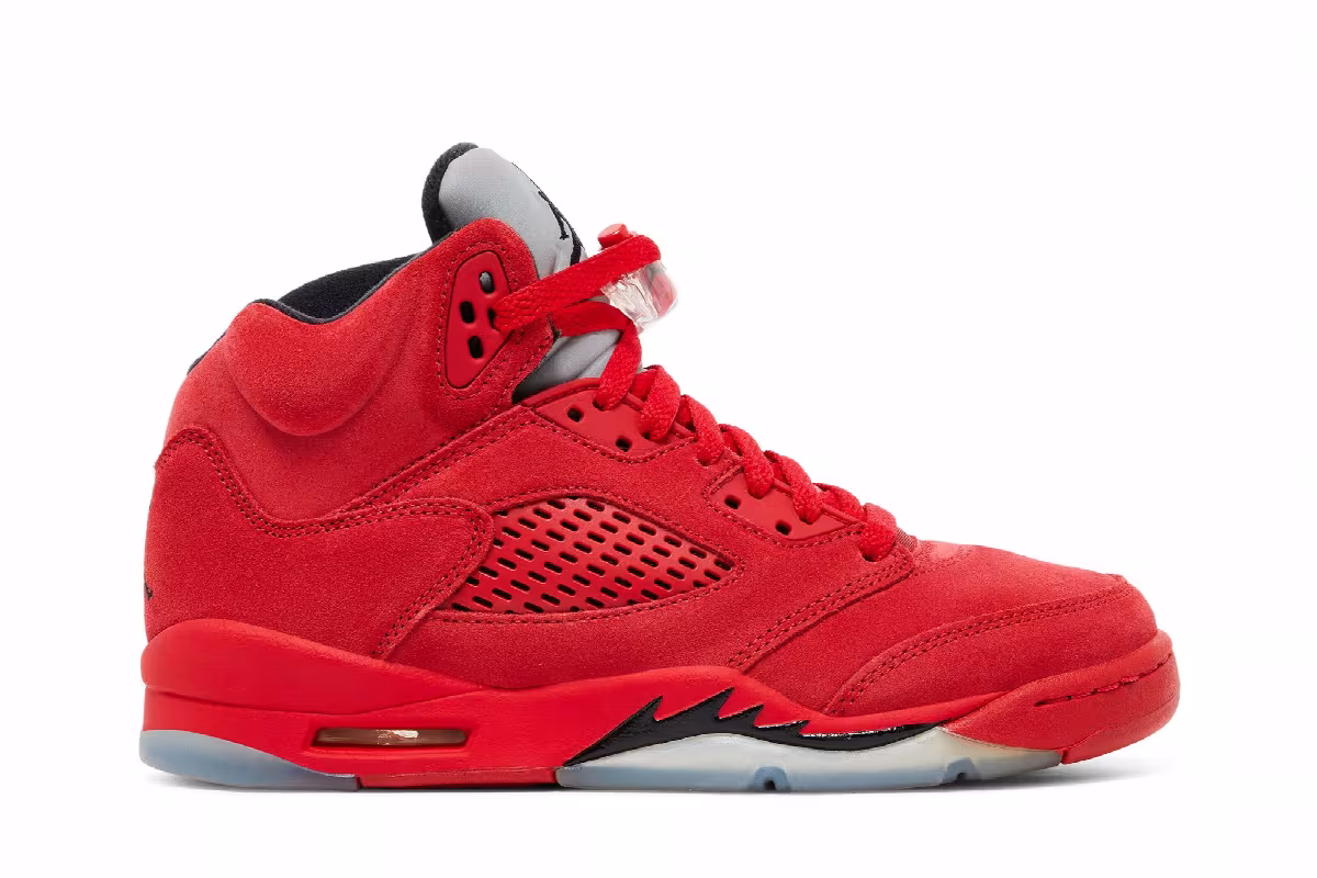 Air Jordan 5 BG Red Suede, view 2