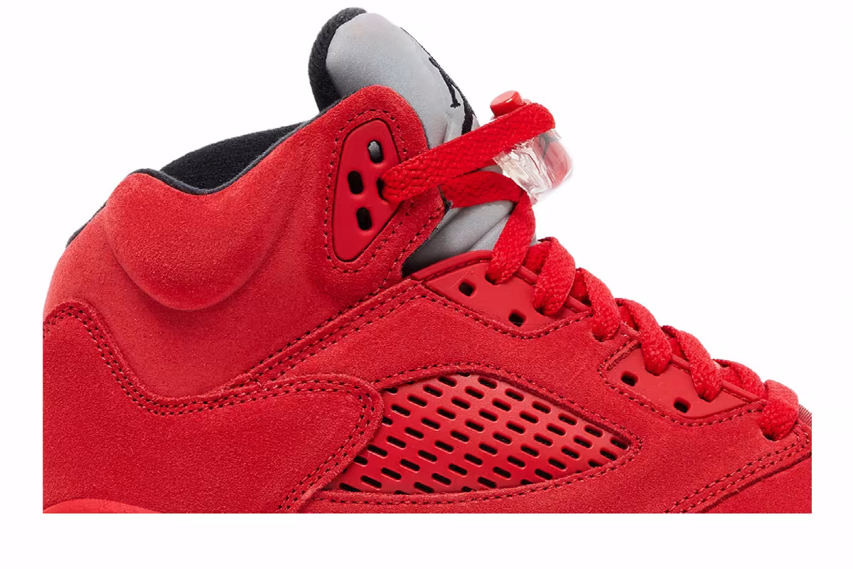 Air Jordan 5 BG Red Suede, view 3
