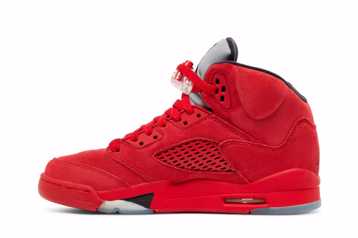 Air Jordan 5 BG Red Suede, view 4