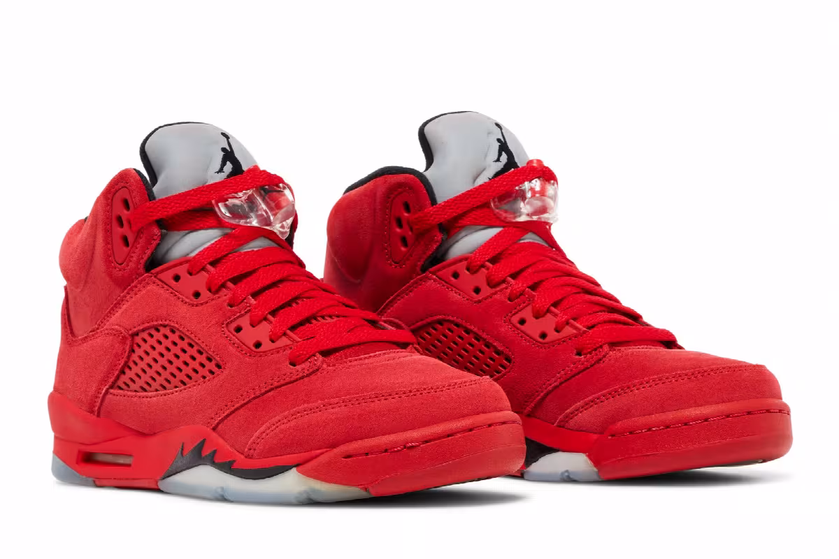 Air Jordan 5 BG Red Suede, view 9