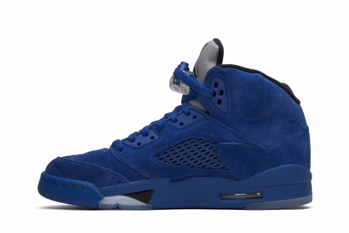 Air Jordan 5 GS Blue Suede, view 4