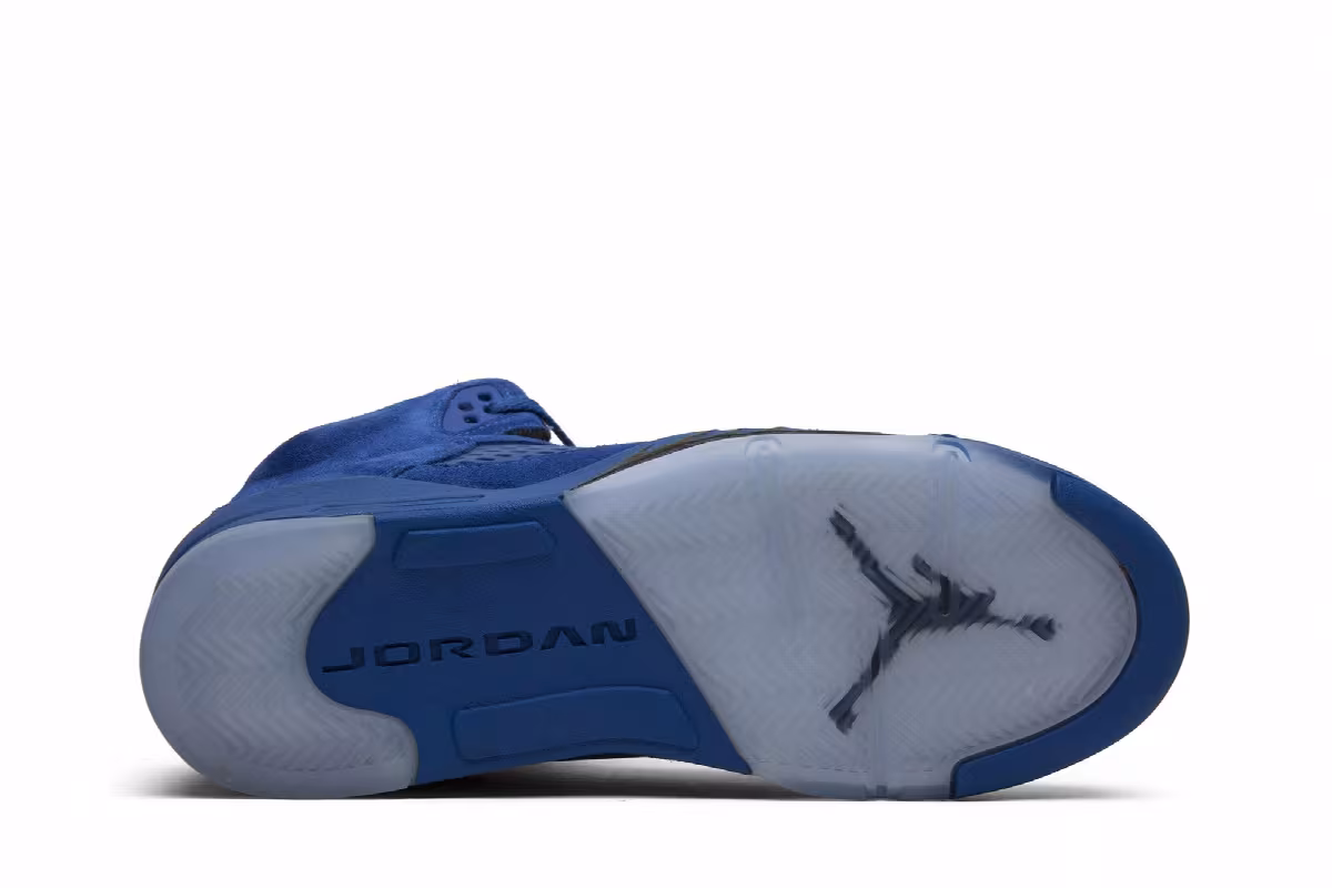 Air Jordan 5 GS Blue Suede, view 5
