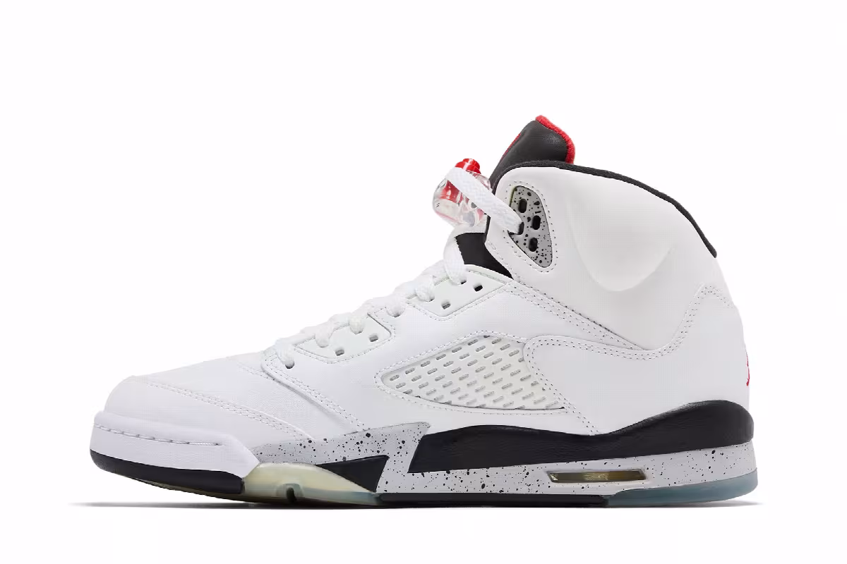 Air Jordan 5 GS White Cement, view 4