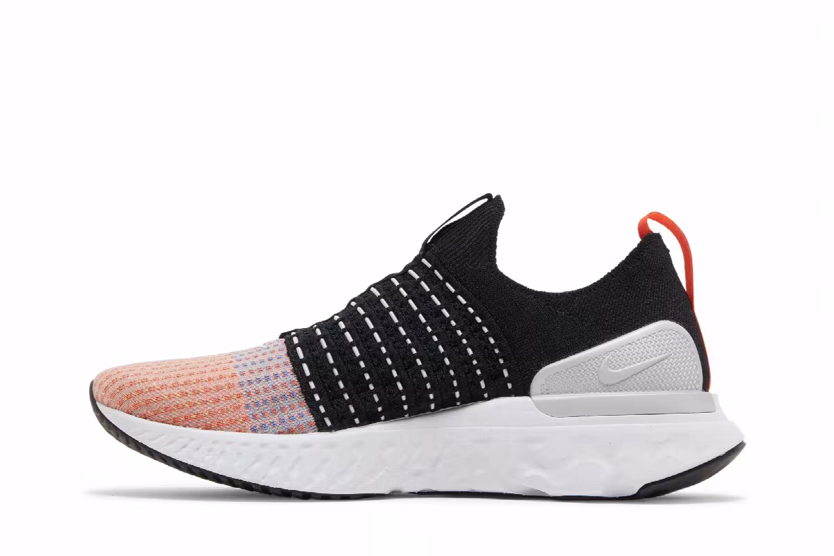 Nike React Phantom Run Flyknit 2 Black Team Orange, view 4