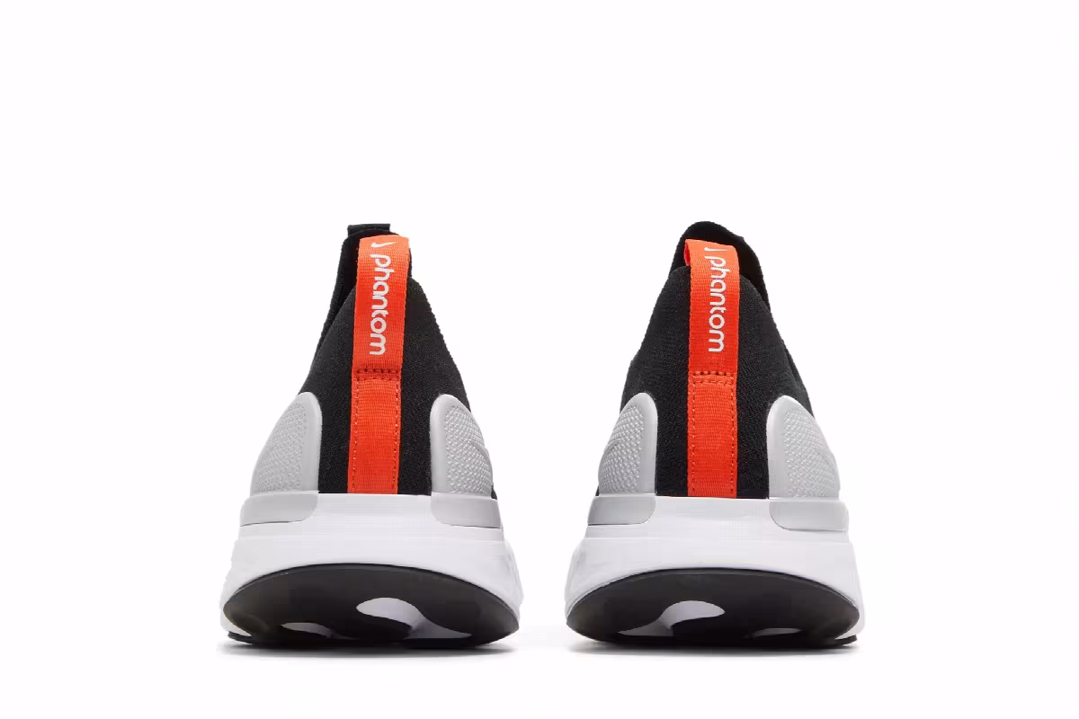 Nike React Phantom Run Flyknit 2 Black Team Orange, view 7