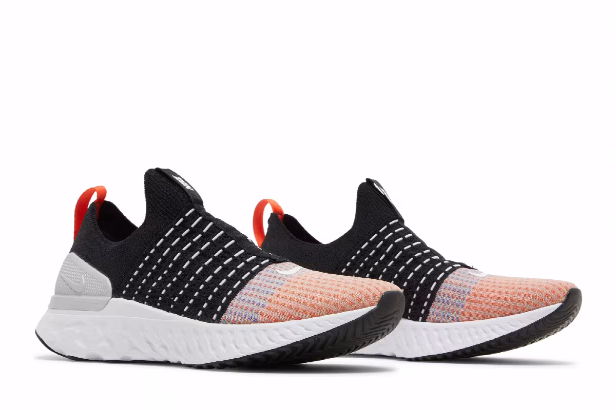 Nike React Phantom Run Flyknit 2 Black Team Orange, view 9