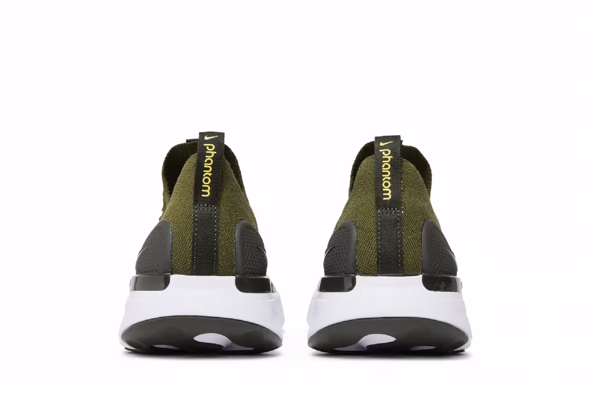 Nike React Phantom Run Flyknit 2 Rough Green Sequoia, view 7