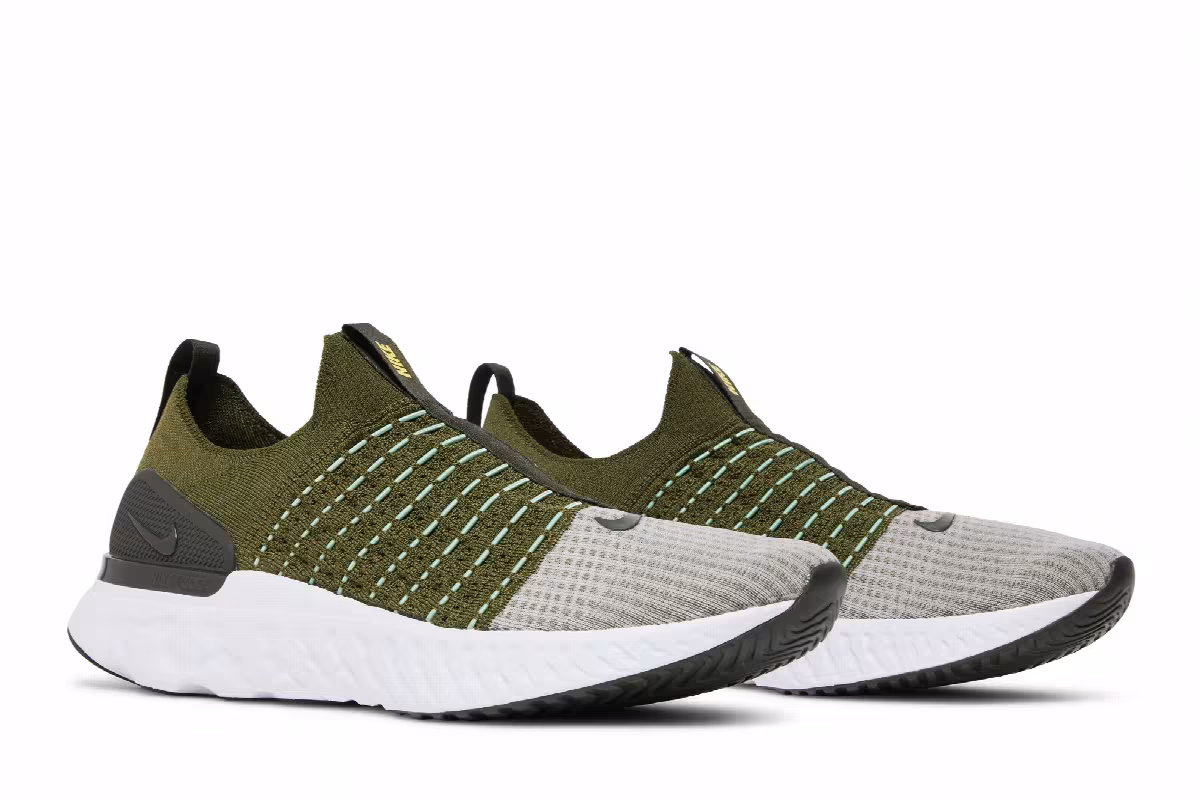 Nike React Phantom Run Flyknit 2 Rough Green Sequoia, view 9