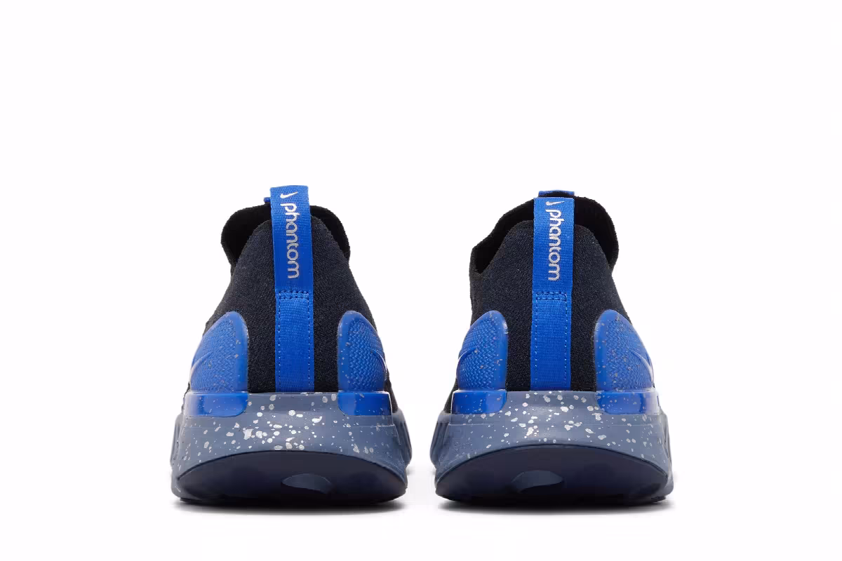 Nike React Phantom Run Flyknit 2 Black Hyper Royal, view 7