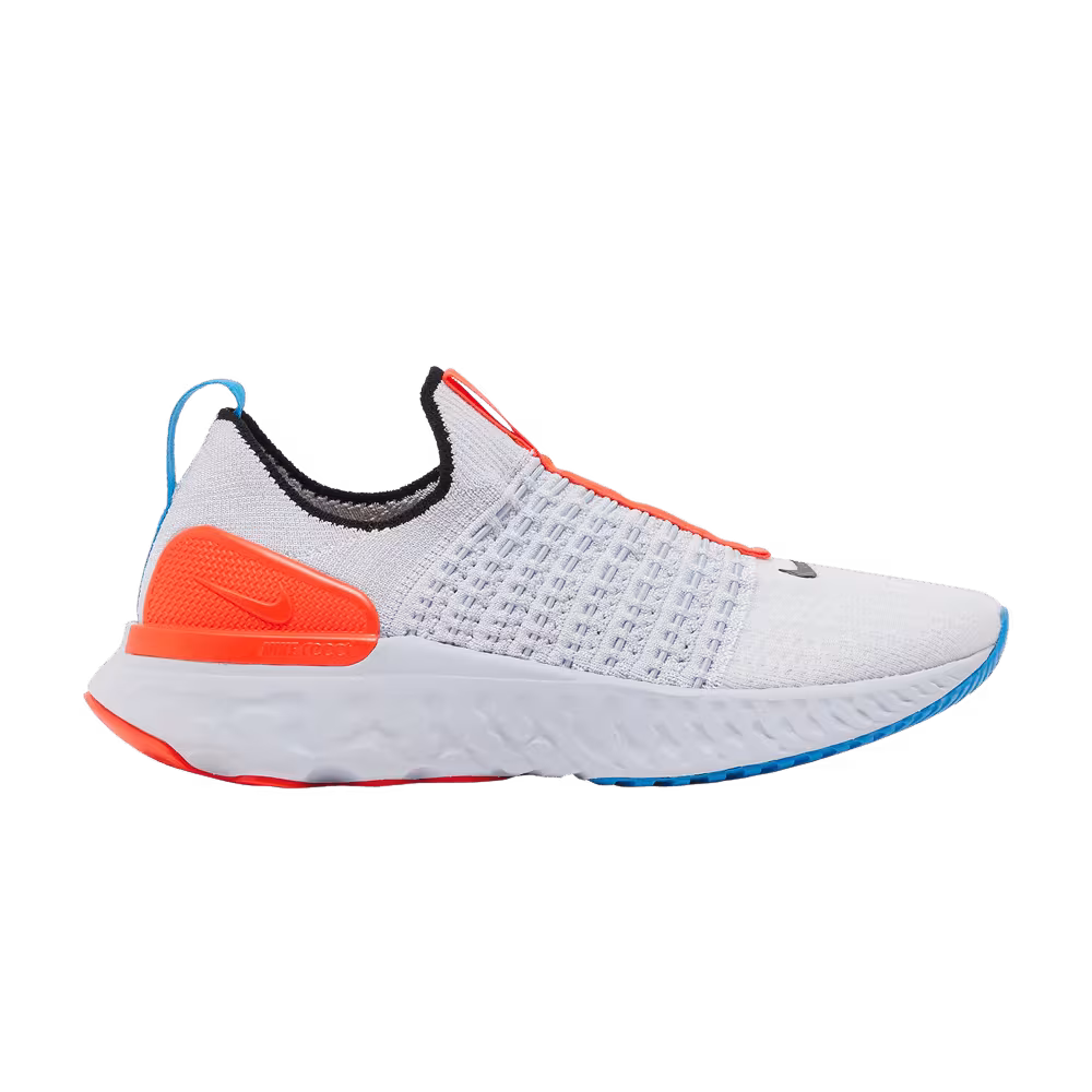 Nike Women's React Phantom Run Flyknit 2 Grey Bright Crimson