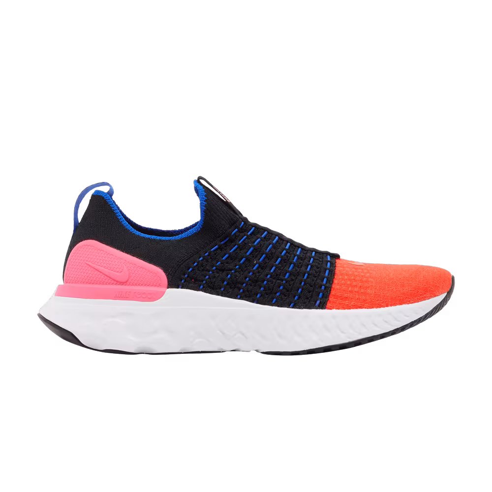 Nike Women's React Phantom Run Flyknit 2 Black Bright Crimson
