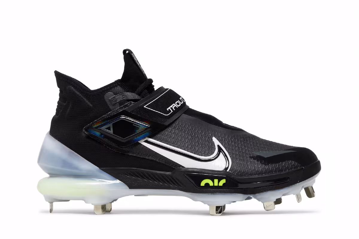 Nike Force Zoom Trout 8 Elite Black White Volt, view 2