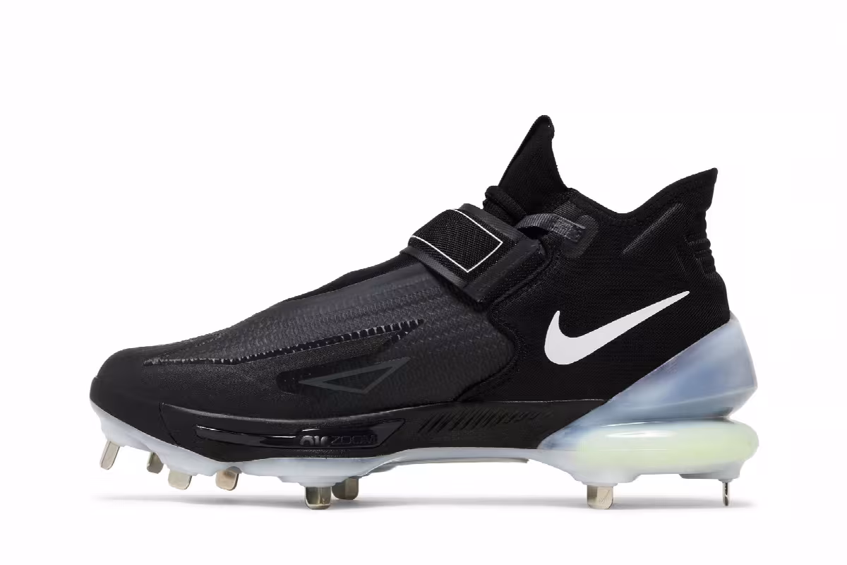 Nike Force Zoom Trout 8 Elite Black White Volt, view 4
