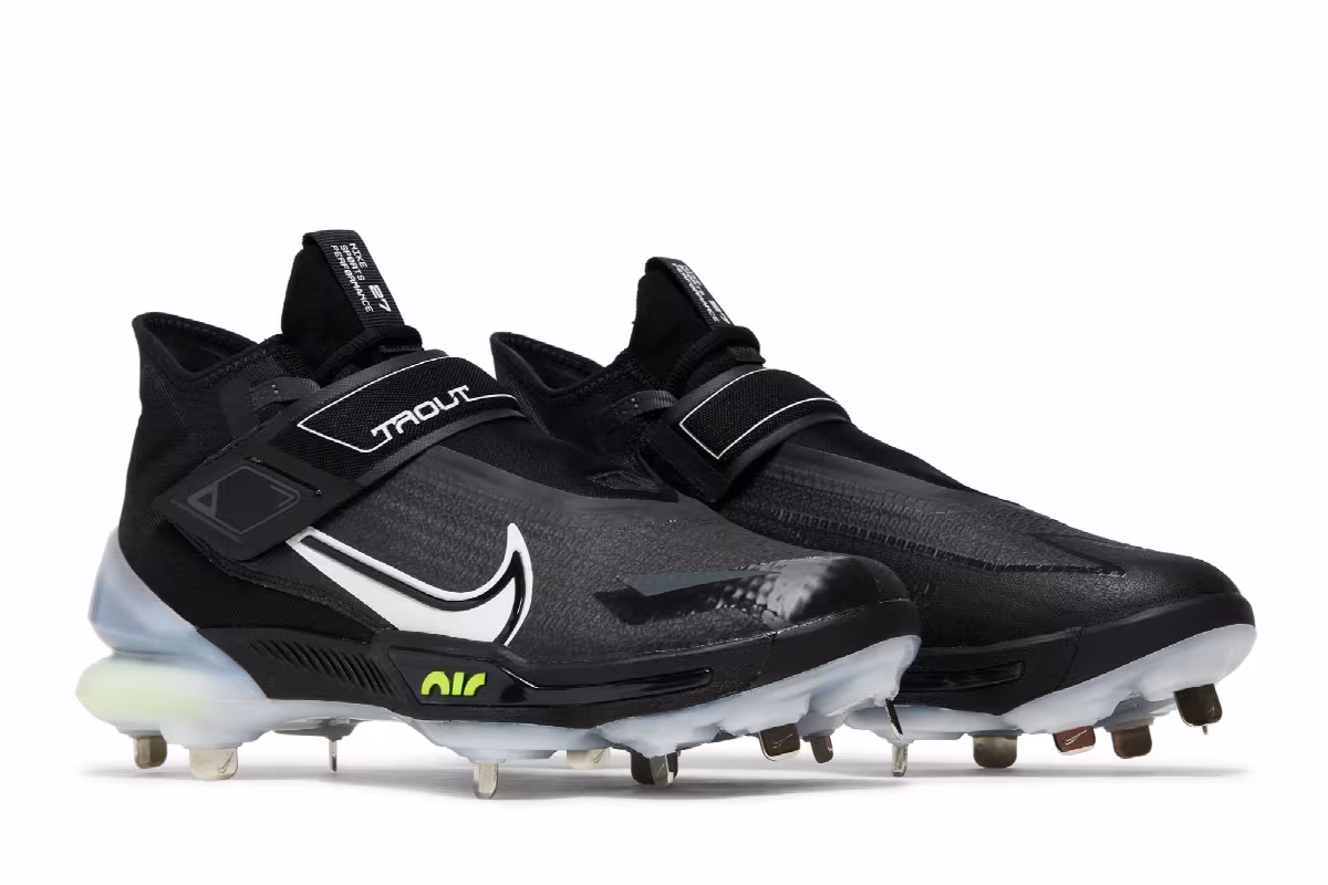 Nike Force Zoom Trout 8 Elite Black White Volt, view 9