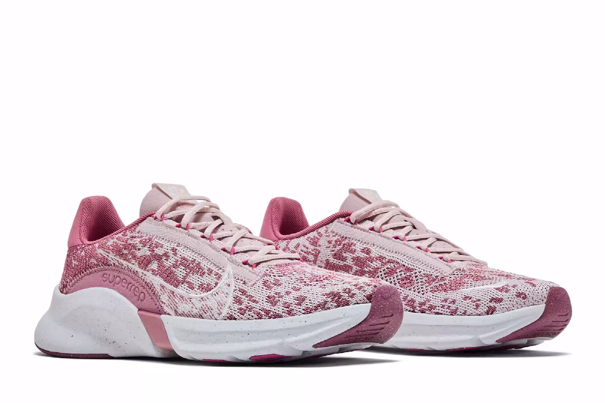 Nike Women's SuperRep Go 3 Flyknit Next Nature Desert Berry Sail, view 9