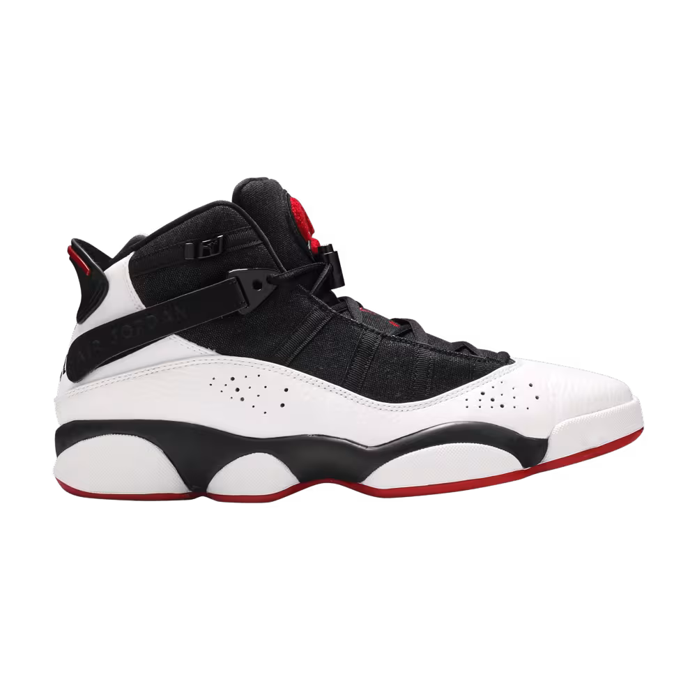 Air Jordan 6 Rings Black White Gym Red