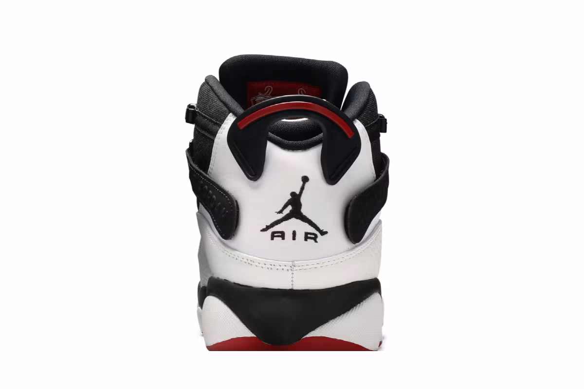 Air Jordan 6 Rings Black White Gym Red, view 8