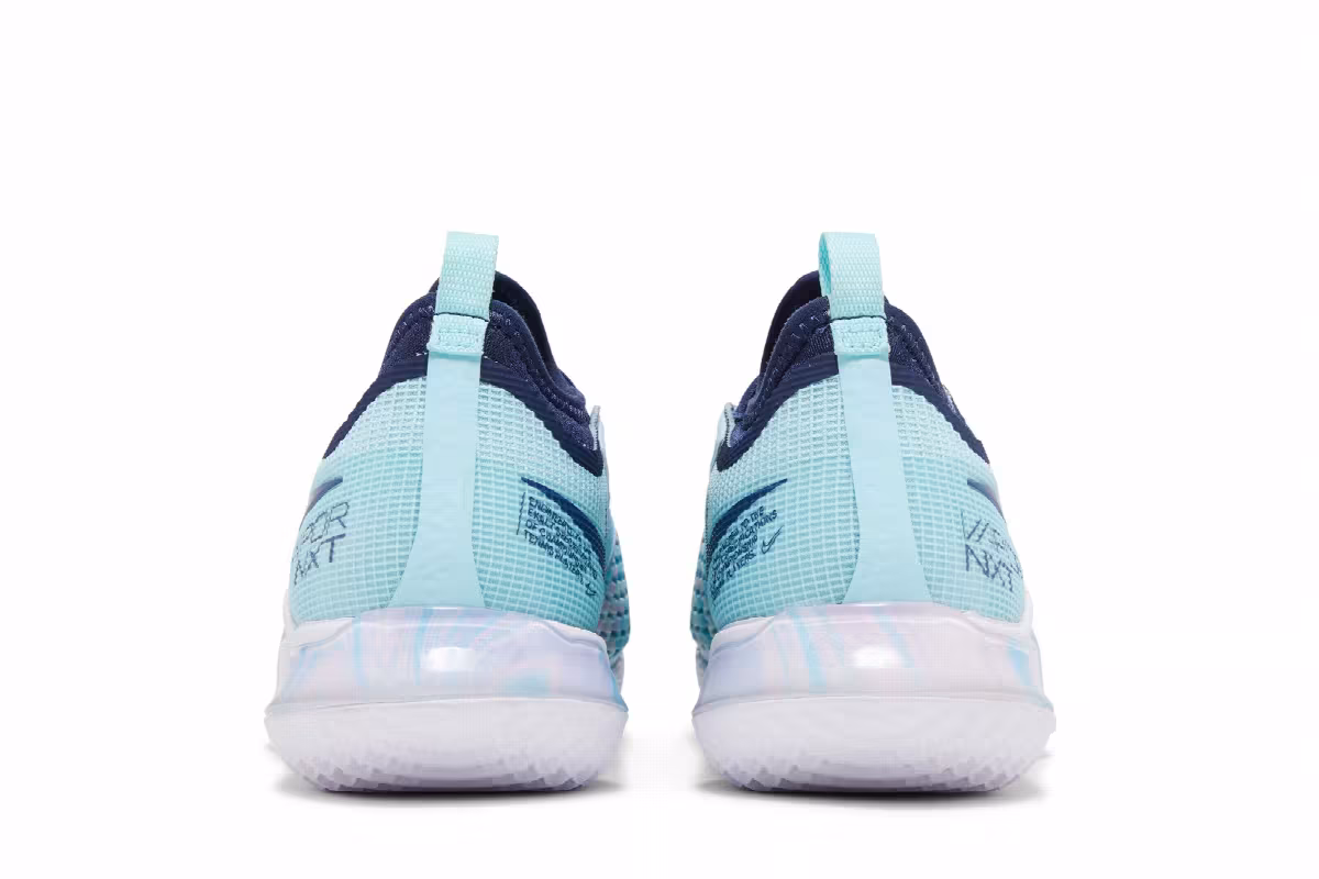 Women's NikeCourt React Vapor NXT Glacier Ice Midnight Navy, view 7