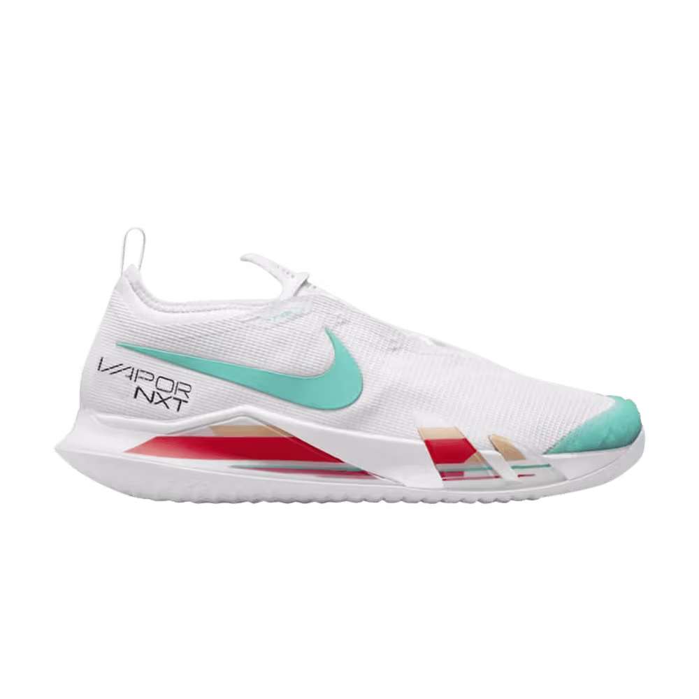 NikeCourt React Vapor NXT White Washed Teal Red