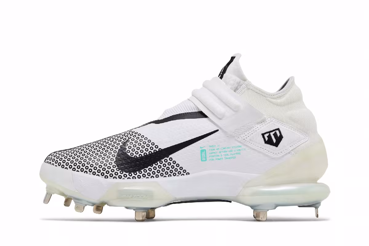 Nike Force Zoom Trout 7 White Dynamic Turquoise, view 4