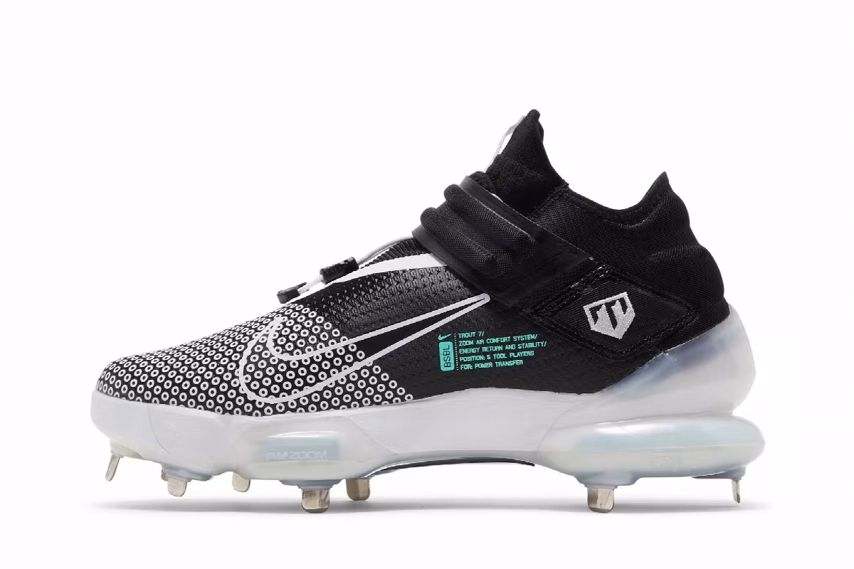 Nike Force Zoom Trout 7 Black Dynamic Turquoise, view 4