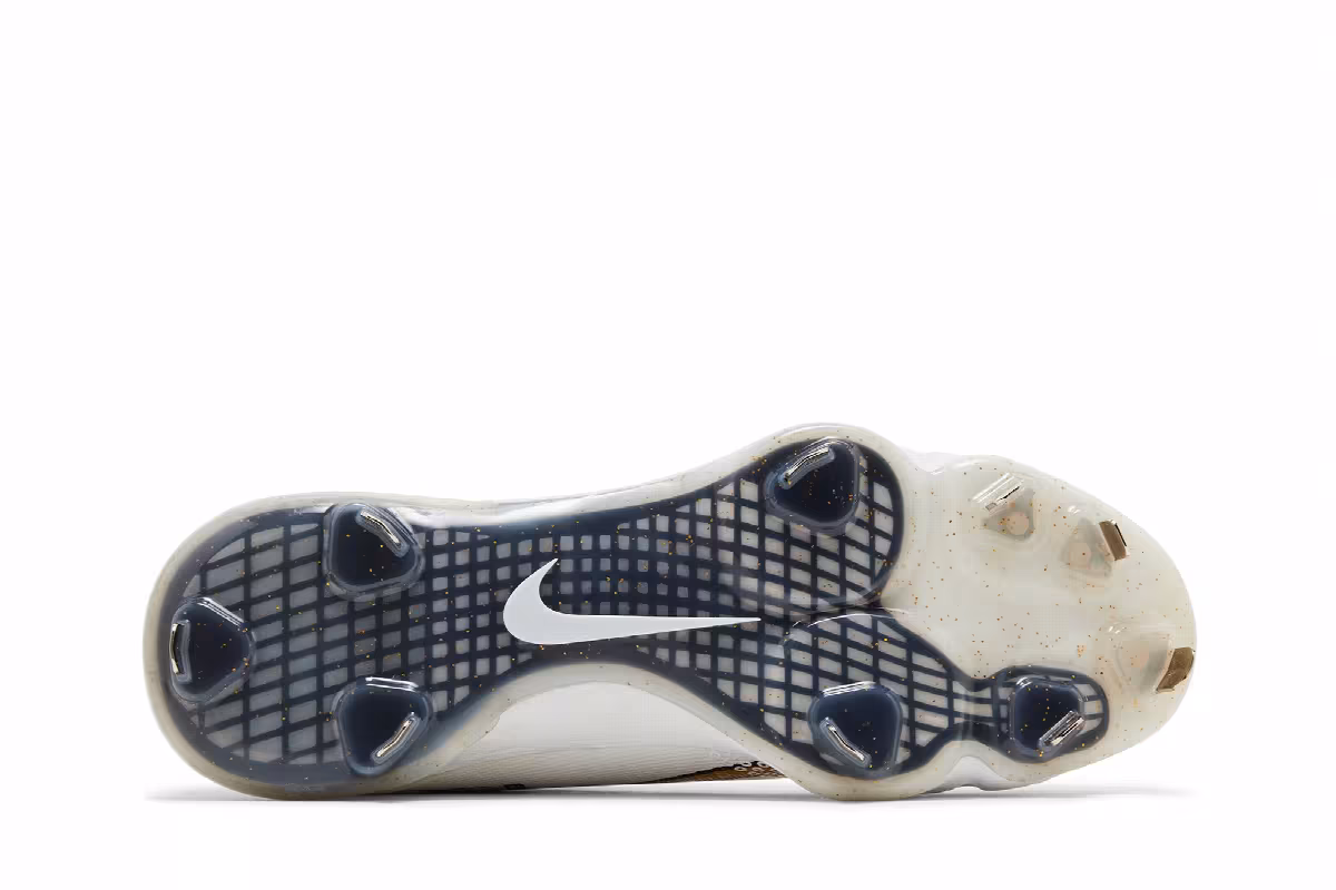 Nike Force Zoom Trout 7 Pro White Metallic Gold, view 5