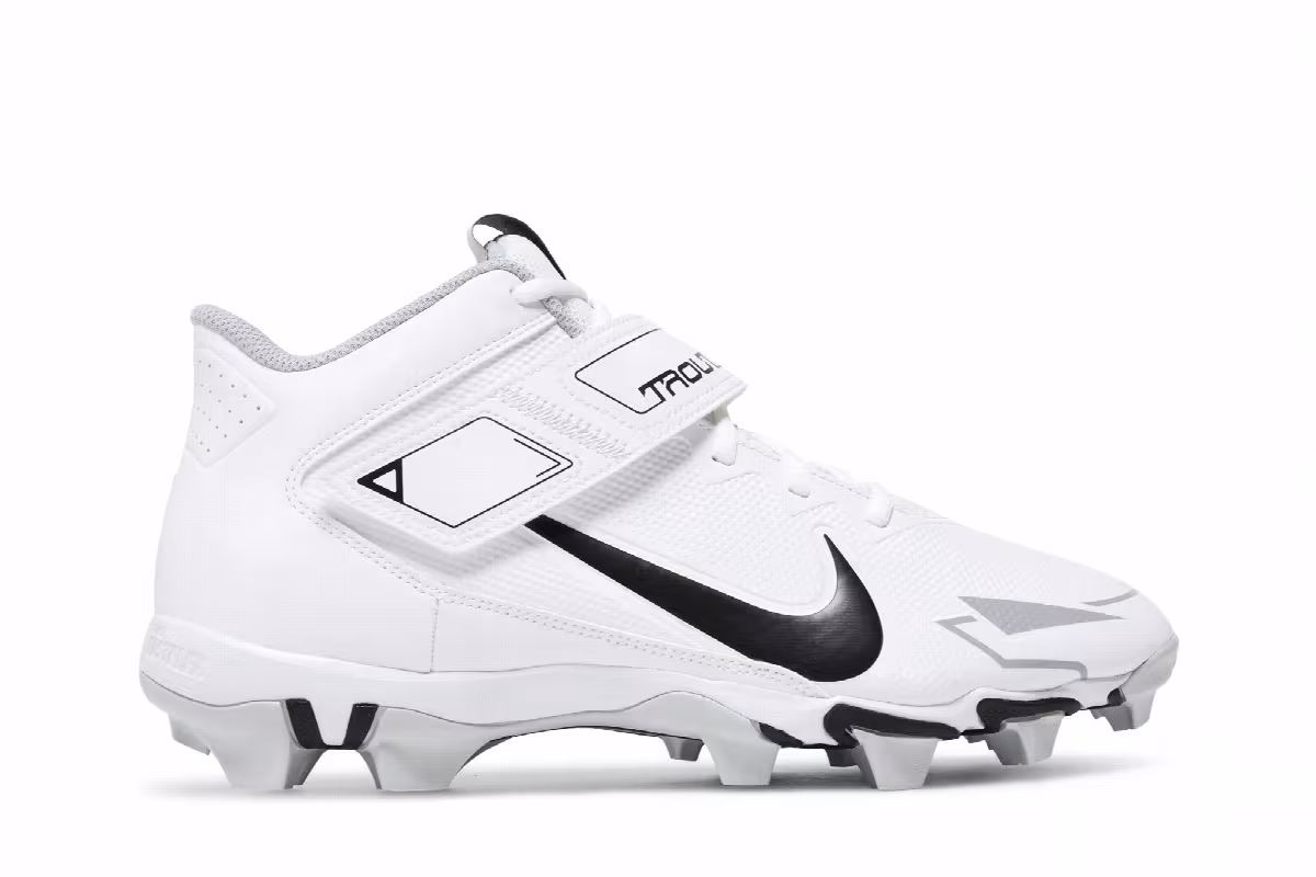 Nike Force Trout 8 Keystone White Black, view 2