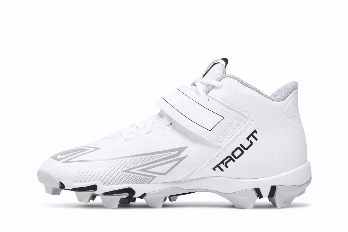 Nike Force Trout 8 Keystone White Black, view 4