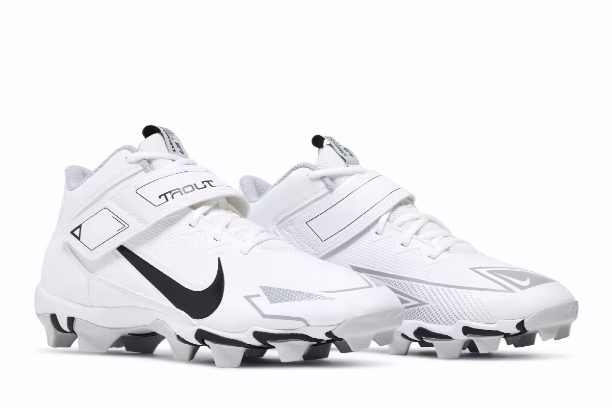 Nike Force Trout 8 Keystone White Black, view 9