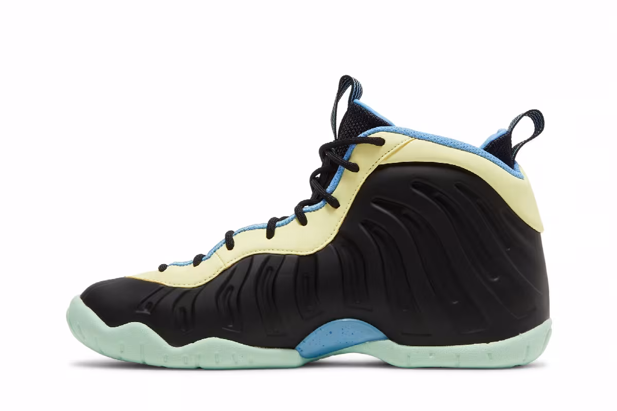 Nike Little Posite One GS Black Multi Color, view 4