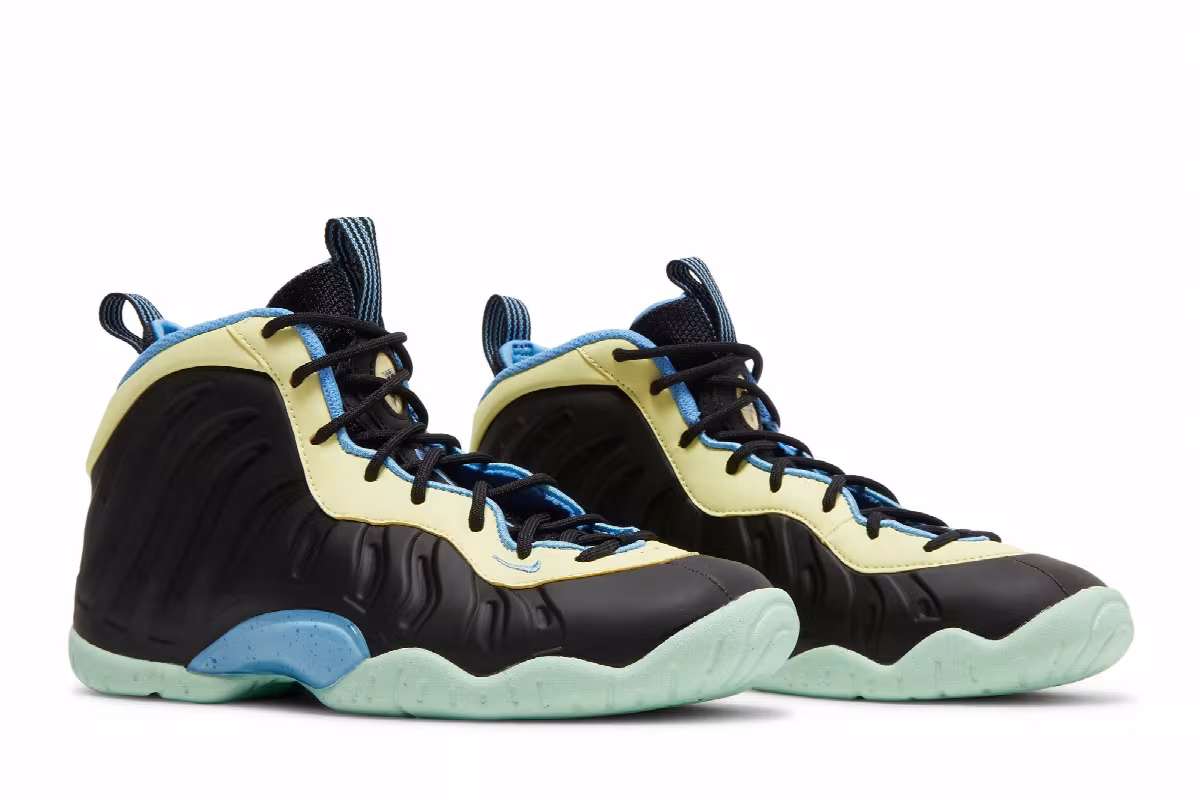 Nike Little Posite One GS Black Multi Color, view 9