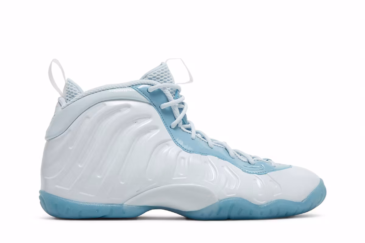 Nike Little Posite One GS Aura Worn Blue White, view 2