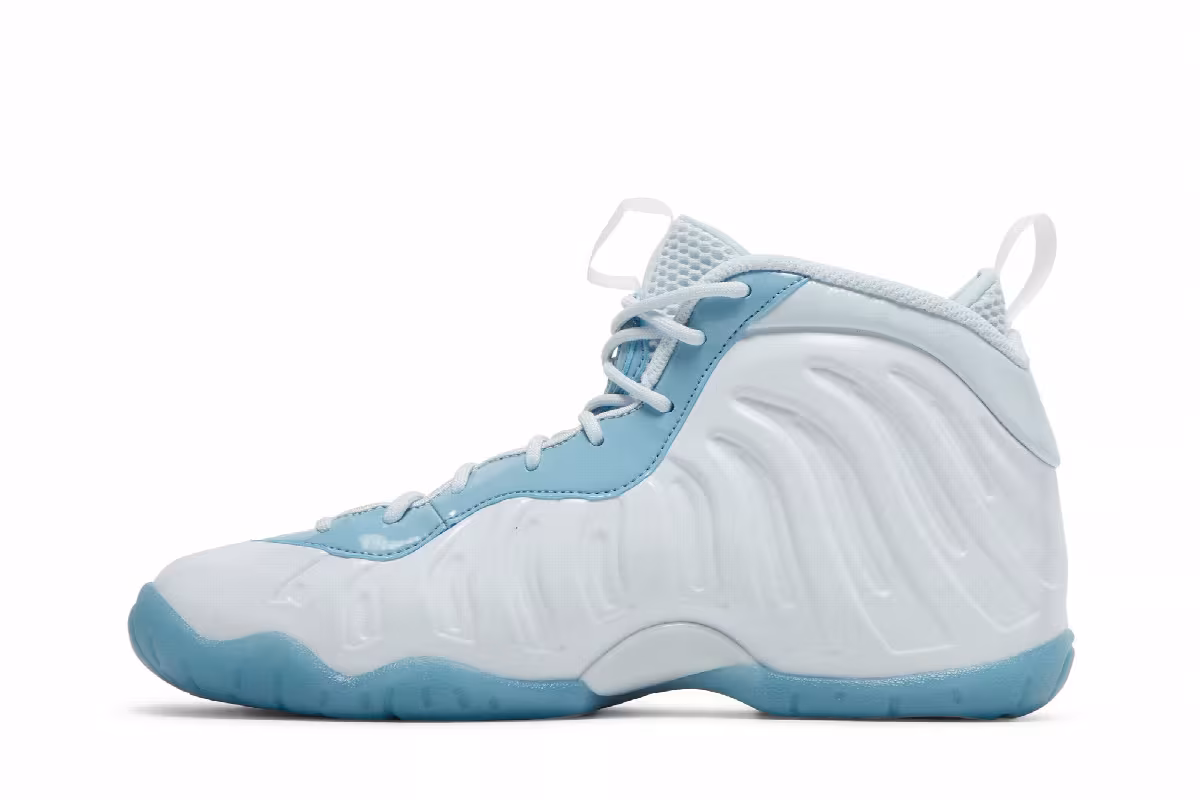 Nike Little Posite One GS Aura Worn Blue White, view 4