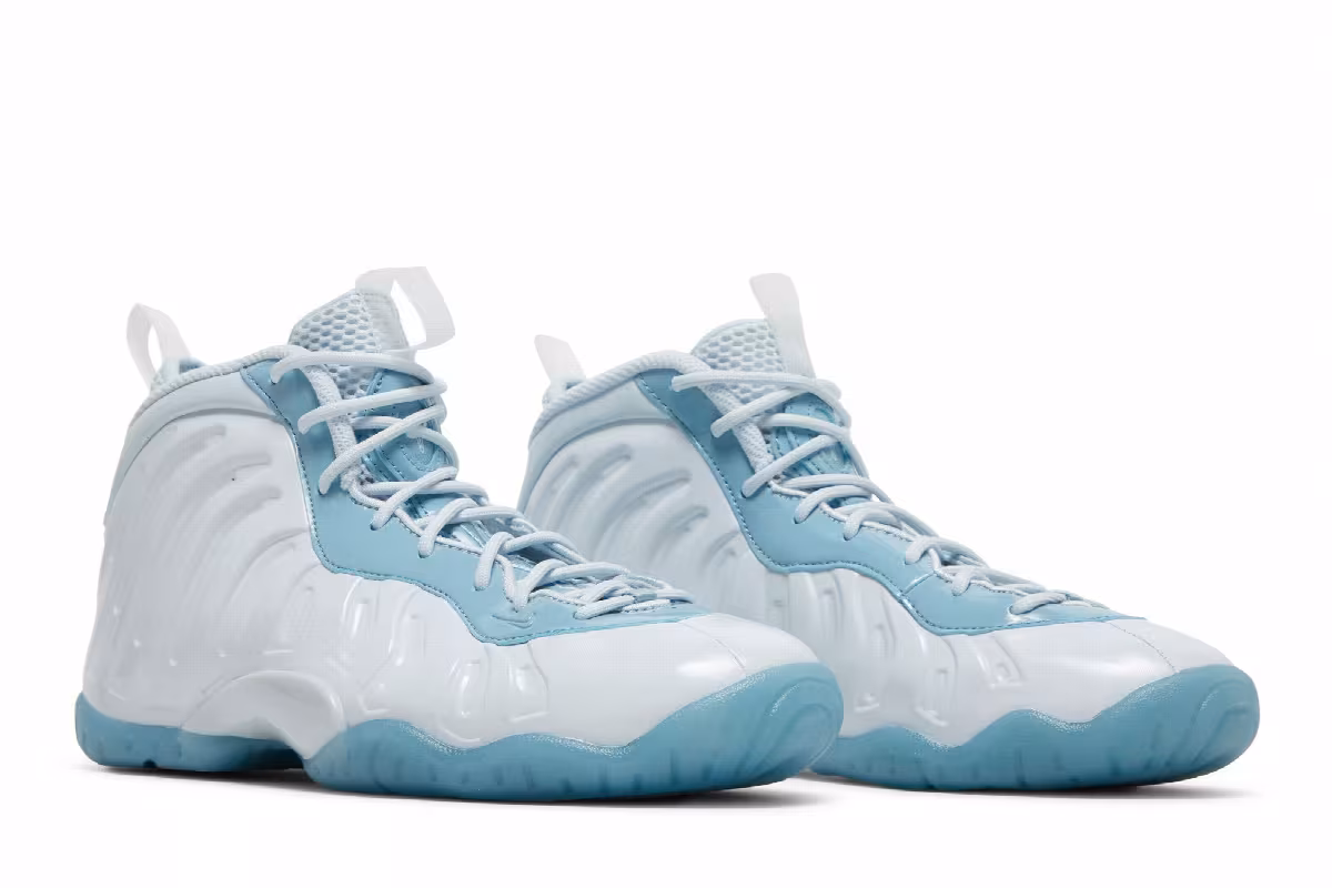 Nike Little Posite One GS Aura Worn Blue White, view 9