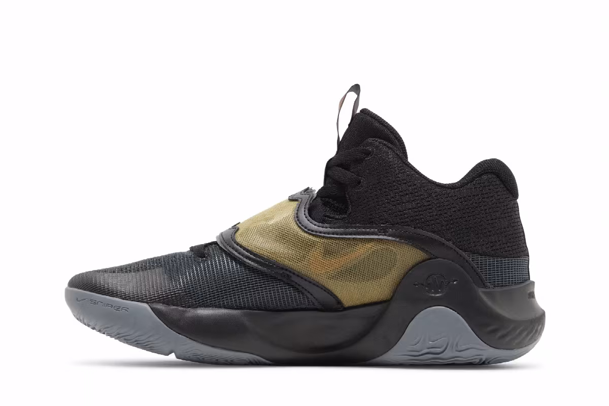 Nike KD Trey 5 X Black Metallic Gold, view 4