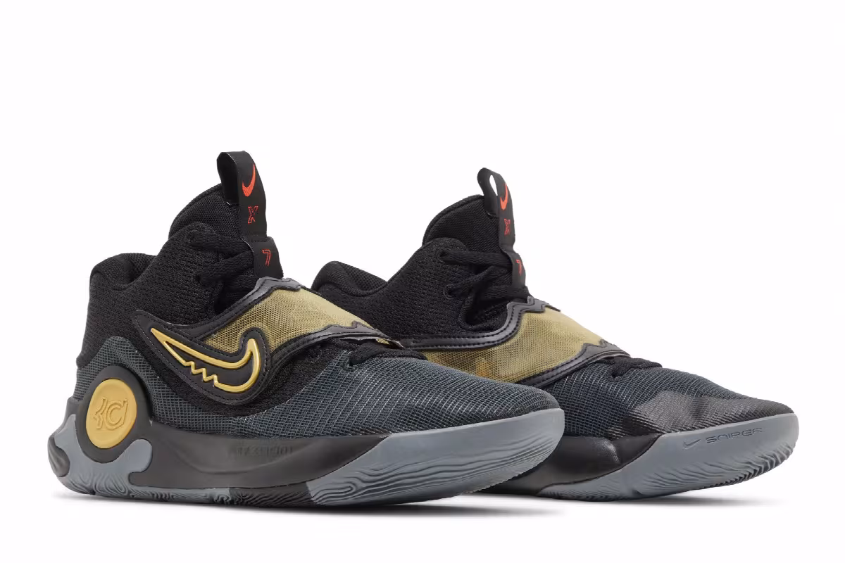 Nike KD Trey 5 X Black Metallic Gold, view 9