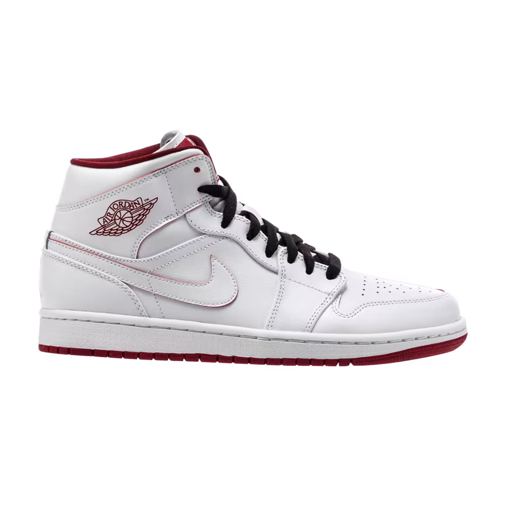 Air Jordan 1 Mid White Gym Red