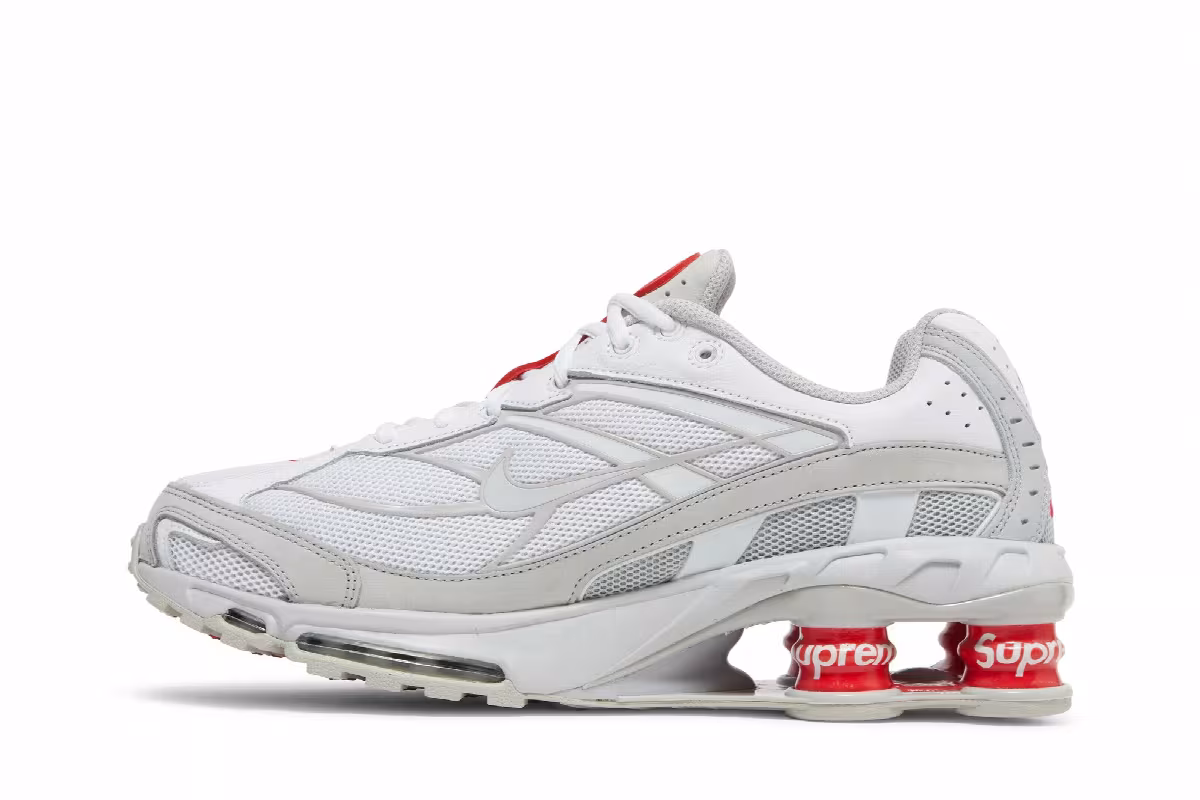 Supreme x Nike Shox Ride 2 White, view 4
