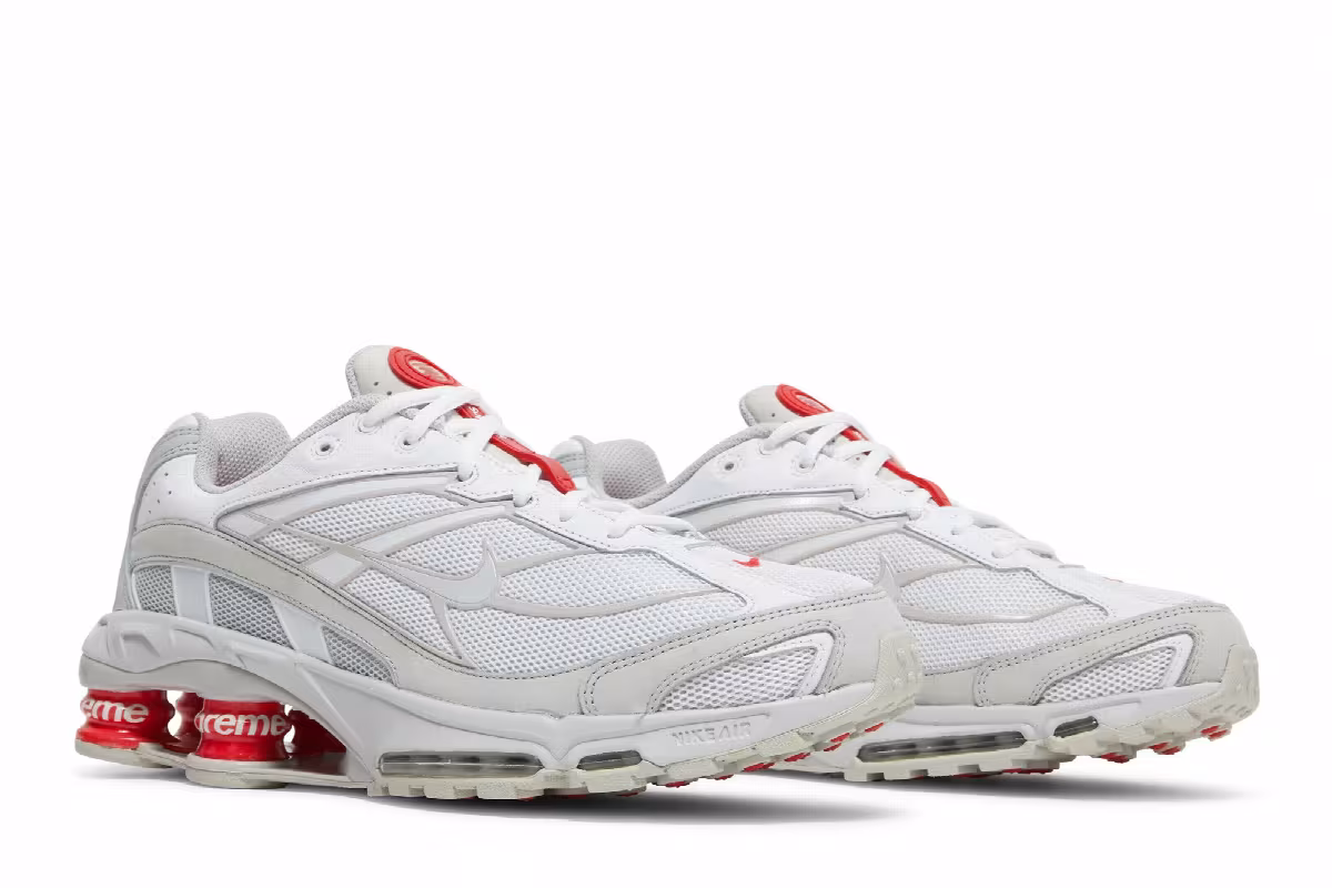 Supreme x Nike Shox Ride 2 White, view 9